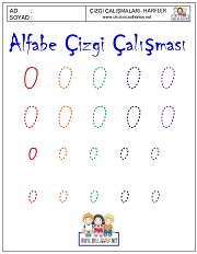 ö harfi çizgi çalışması